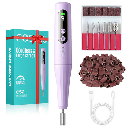 COSLUS C52 front packaging showing purple kit and included accessories for professional convenience