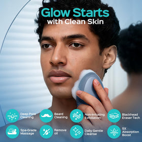 COSLUS FBS01 close-up of silicone bristles for gentle exfoliation and hygienic cleaning