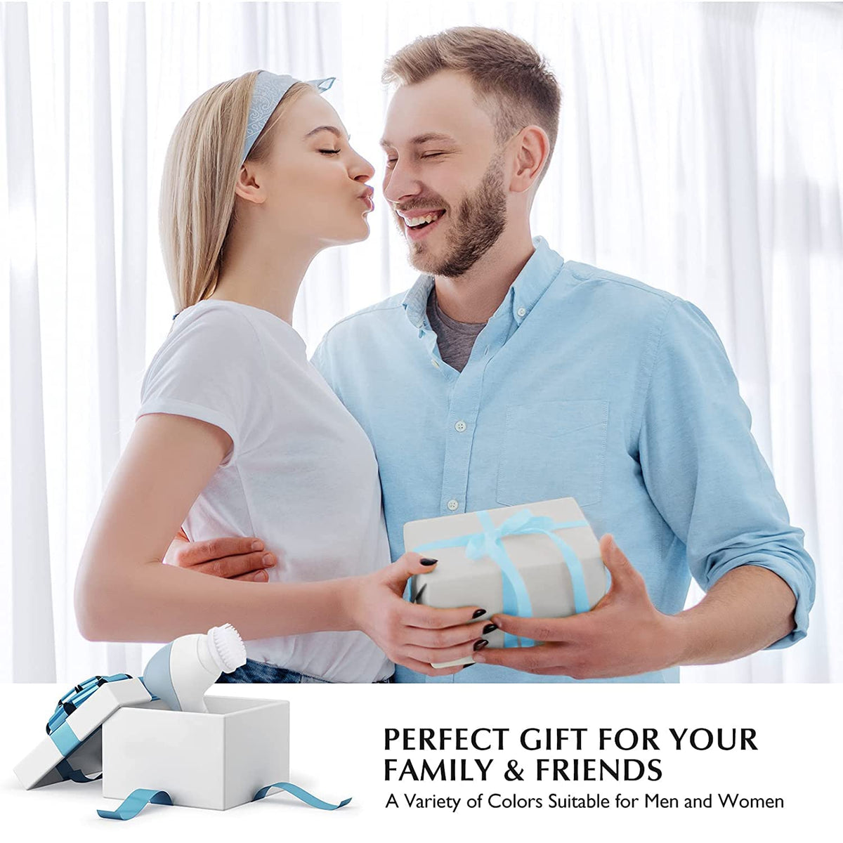 COSLUS in a bathroom routine lifestyle shot, spa-like home care benefit