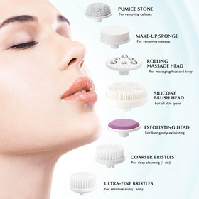 COSLUS pumice stone and makeup sponge together showing multiuse versatility benefit