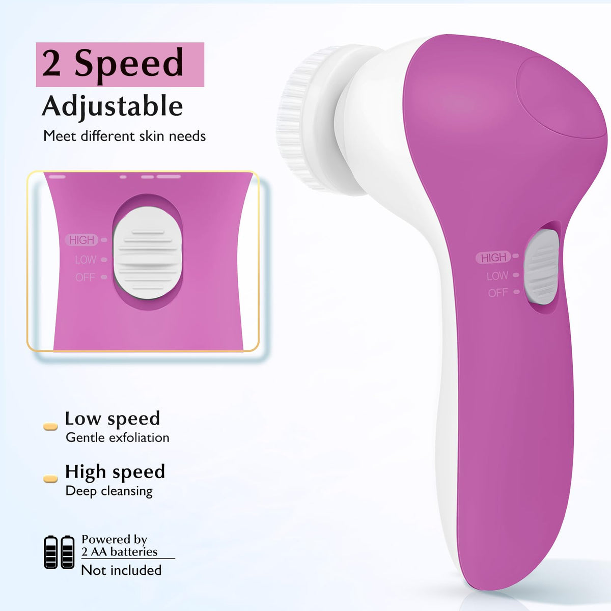 COSLUS rotating brush action demo showing efficient pore cleaning benefit