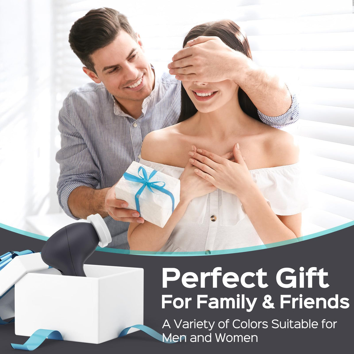 COSLUS teen using device demonstrating gentle low-speed mode for young skin benefit