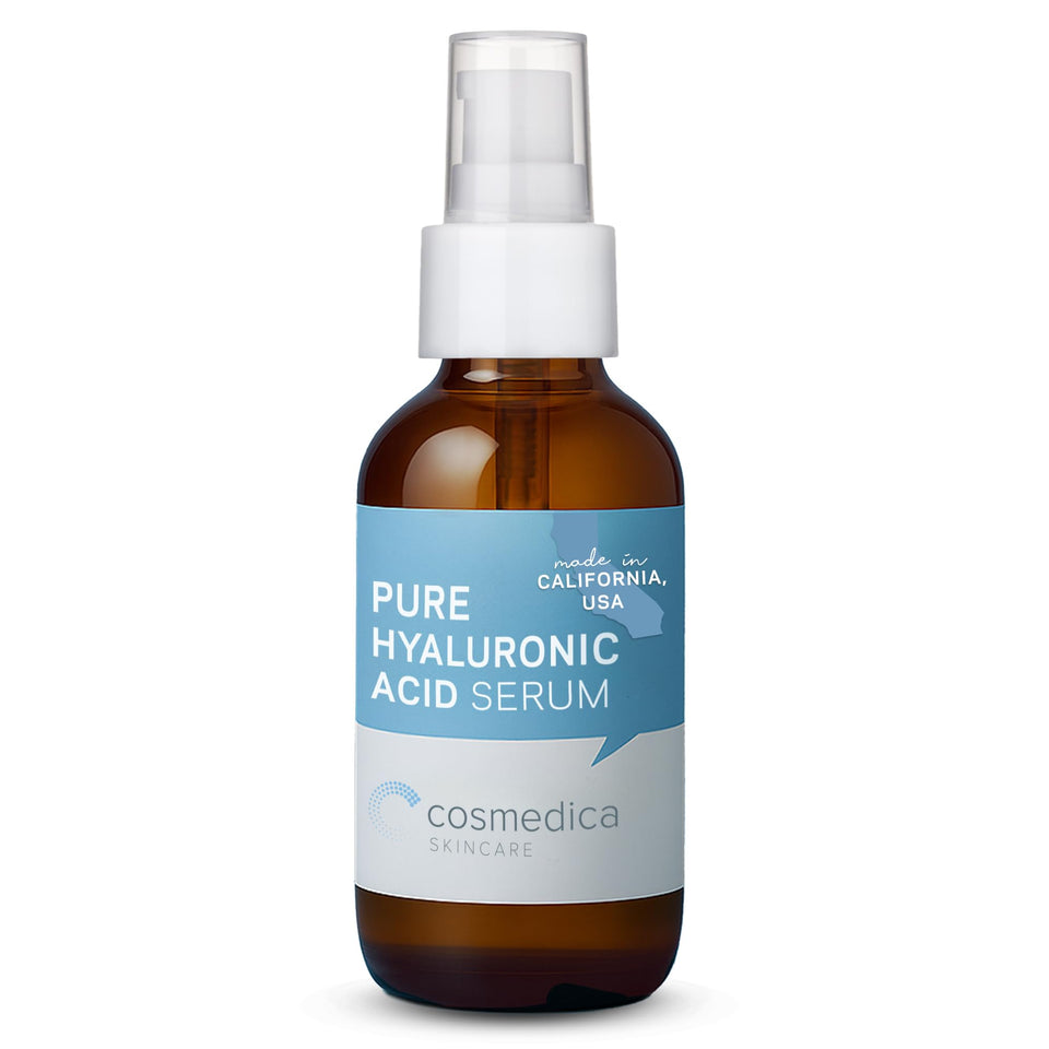 Cosmedica front bottle view showing clean design and hydration benefit