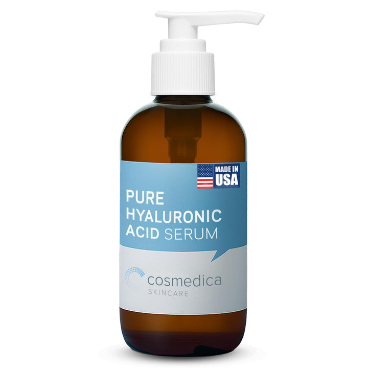 Cosmedica bottle front view showing label and 8 oz size for confident hydration