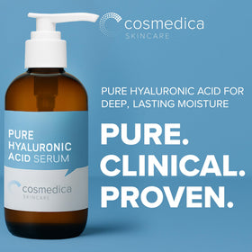 Cosmedica pump top close-up highlighting easy, mess-free dispensing