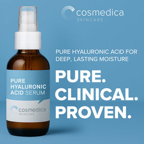Cosmedica dropper dispensing clear serum for precise application benefit