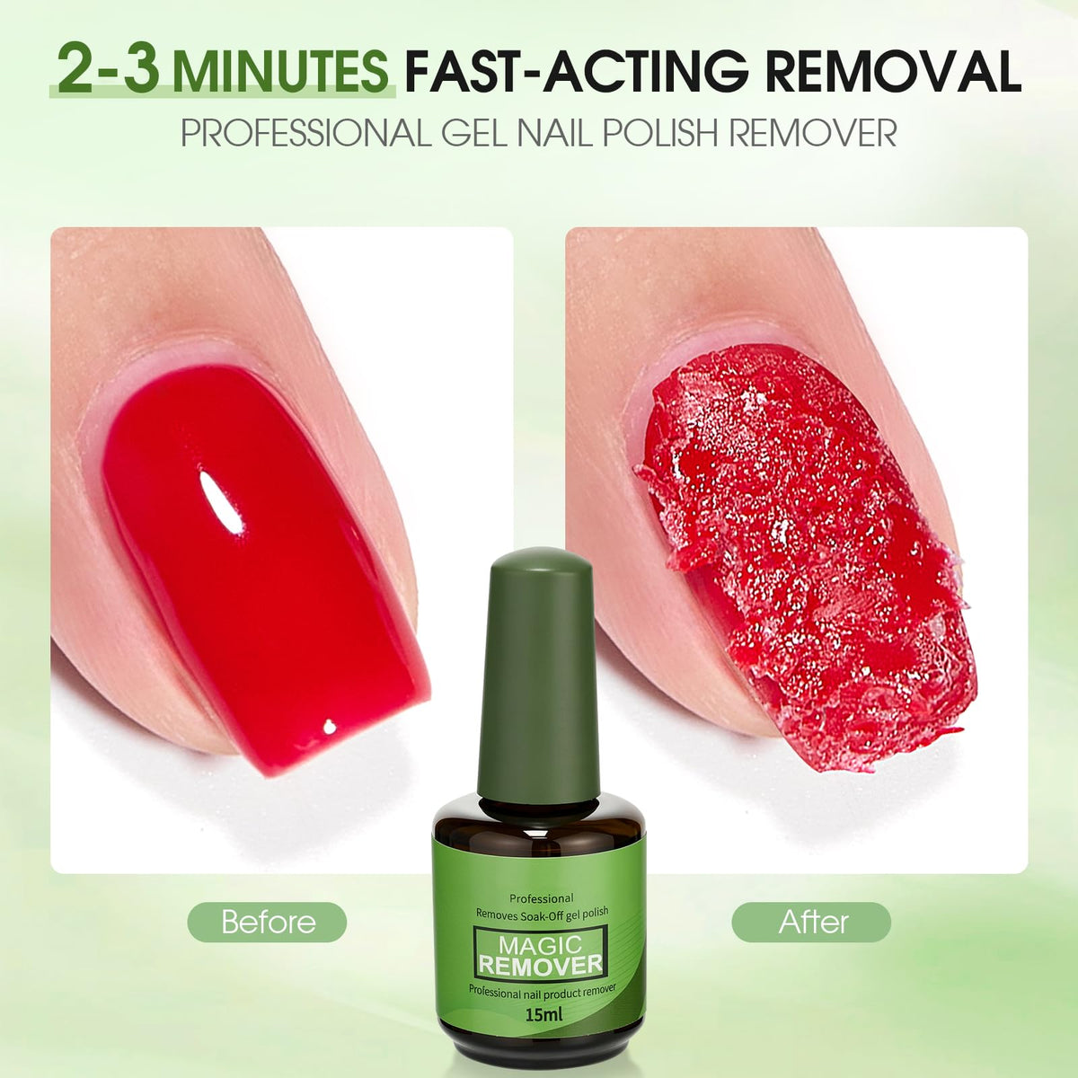 COSMOO bottle close-up label highlighting natural resin formula benefit