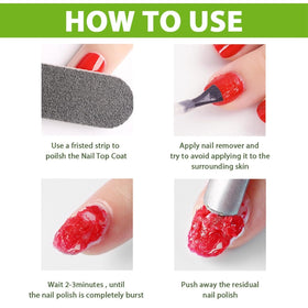 COSMOO cuticle pusher removing softened gel demonstrating gentle finish benefit