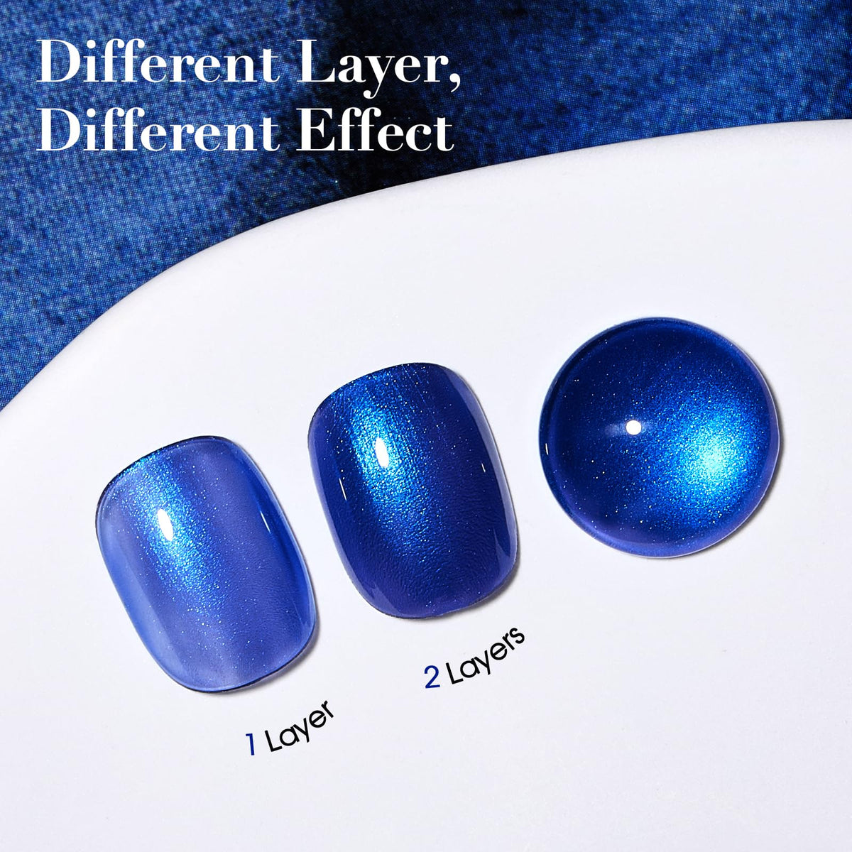 COSMOO polish beside a 12ml scale prop to show true size and travel convenience