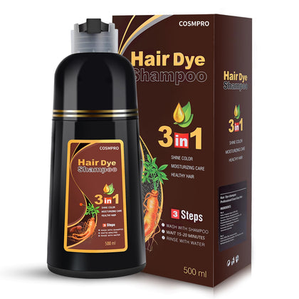 cosmpro front bottle chestnut brown showing product label and benefits