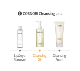 COSNORI emulsifying with water showing easy rinse-off benefit