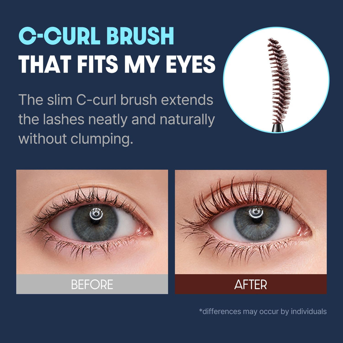 COSNORI mascara next to recommended remover for gentle, effective removal