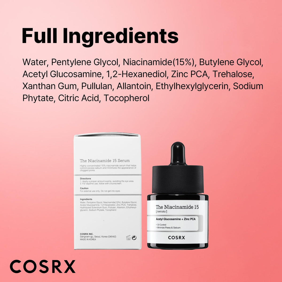 COSRX illustrative before and after skin texture, highlights visible refinement