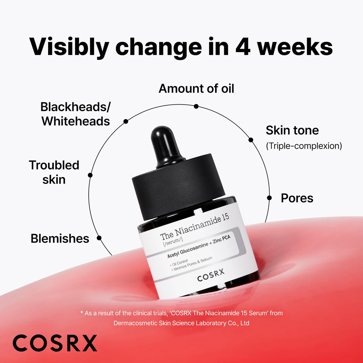 COSRX bottle staged in bathroom, shows integration into daily routine
