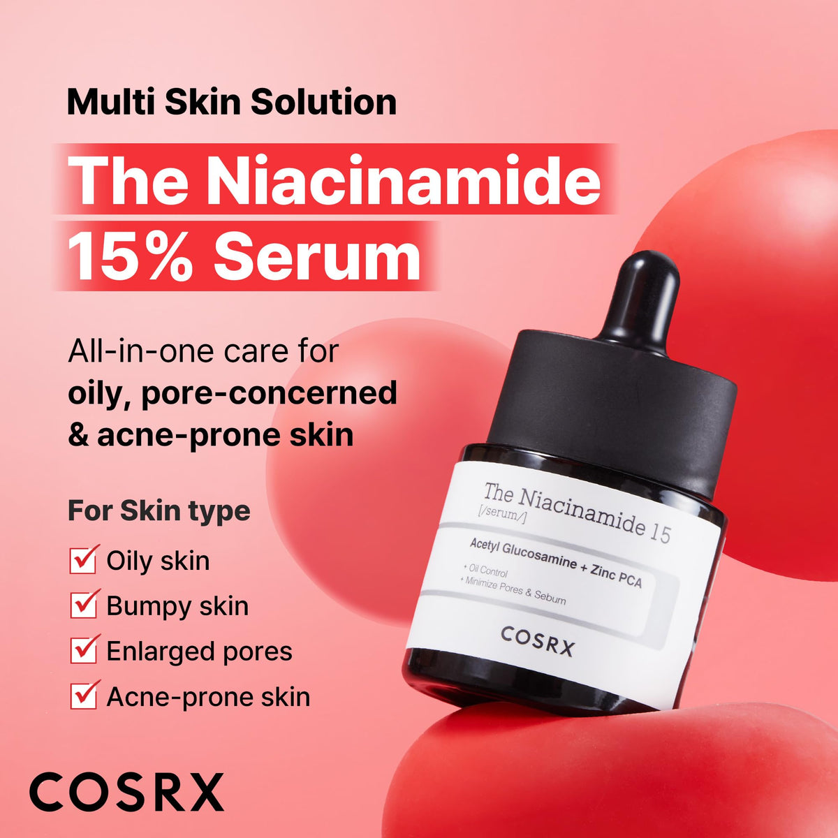 COSRX serum texture on fingertip, lightweight formula absorbs quickly