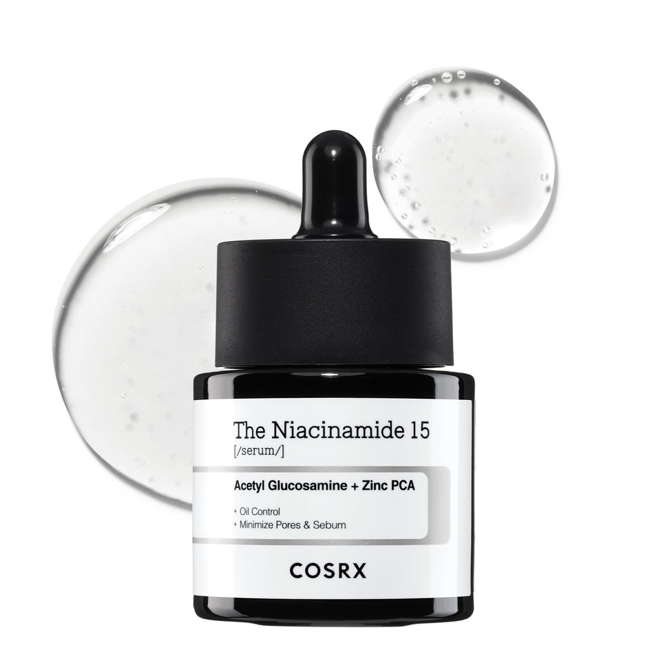 COSRX front packaging showing bottle and box, highlights clean design and trust