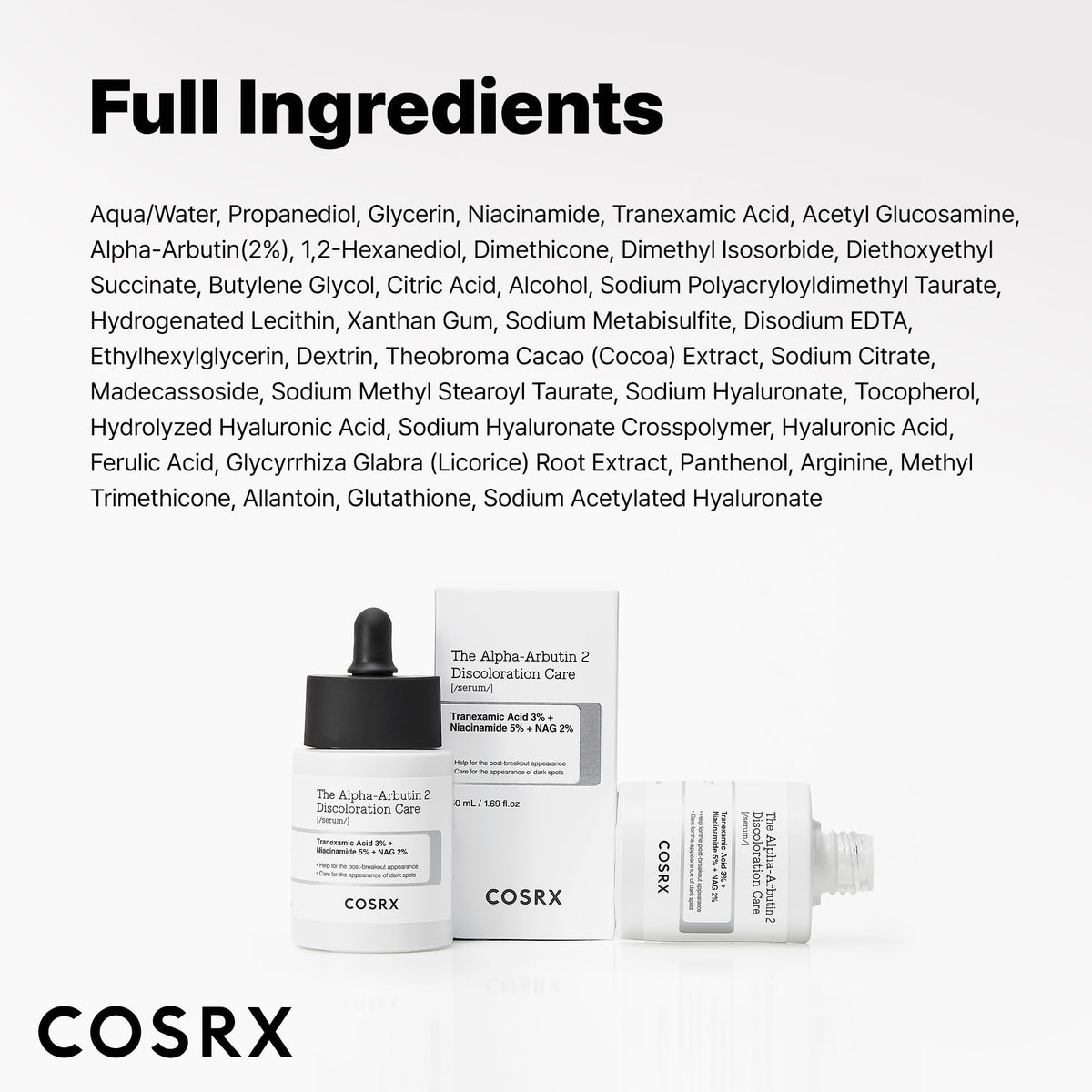 COSRX before and after example showing visible tone-evening benefit
