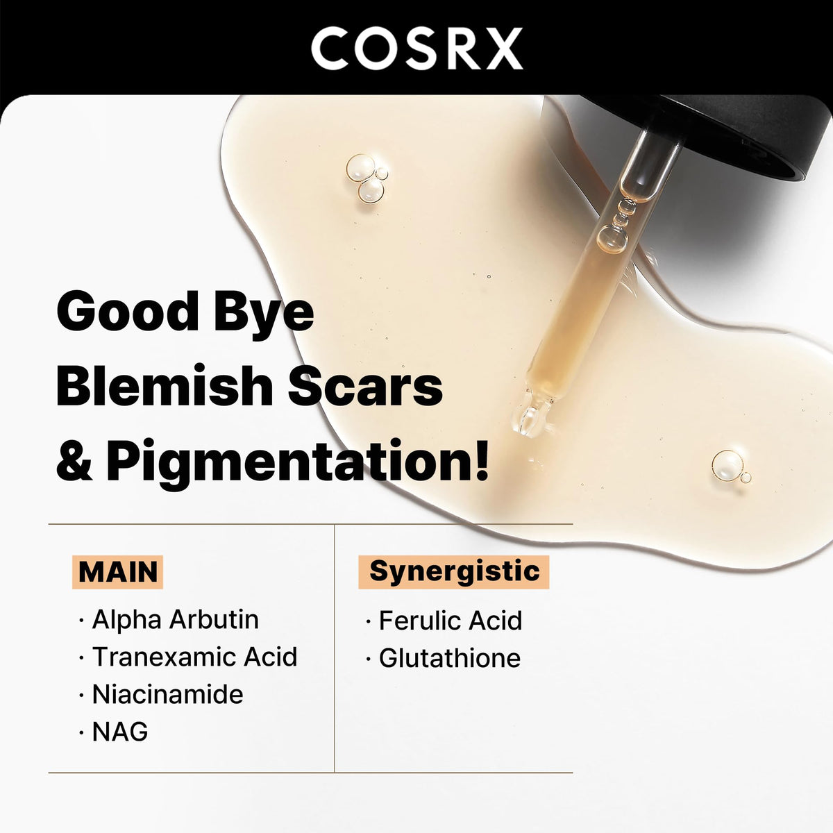 COSRX serum texture on skin showing lightweight absorption benefit