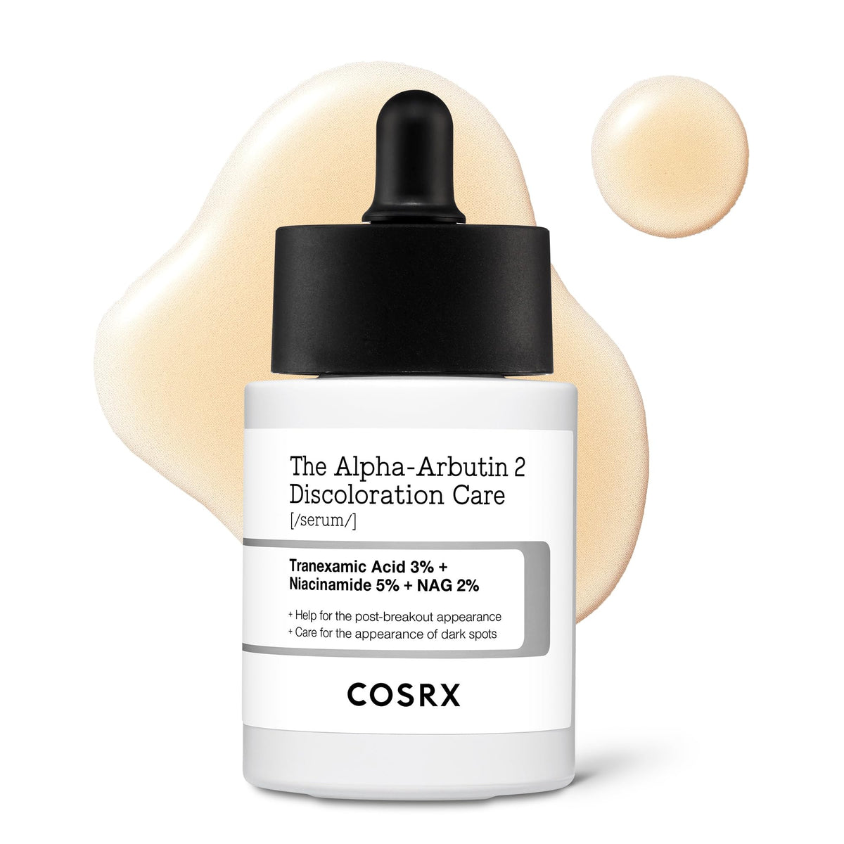 COSRX bottle front packaging showing product and clear label benefit