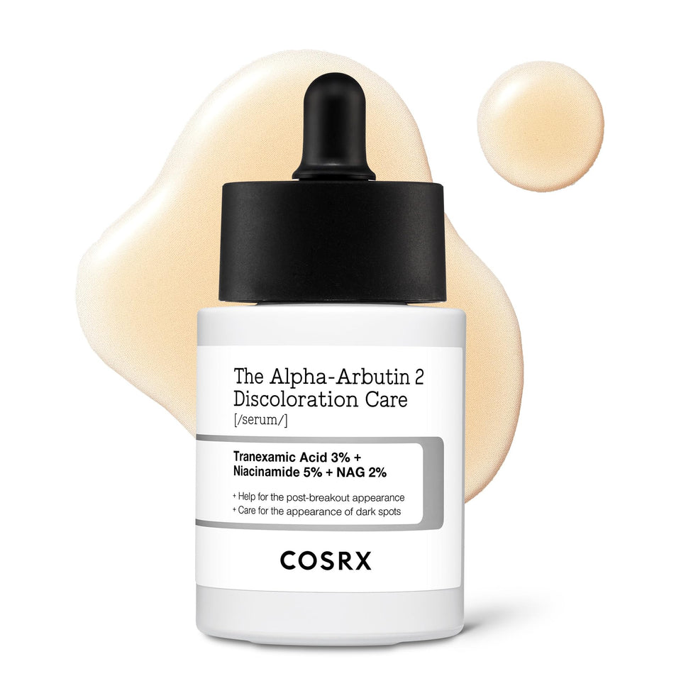 COSRX bottle front packaging showing product and clear label benefit