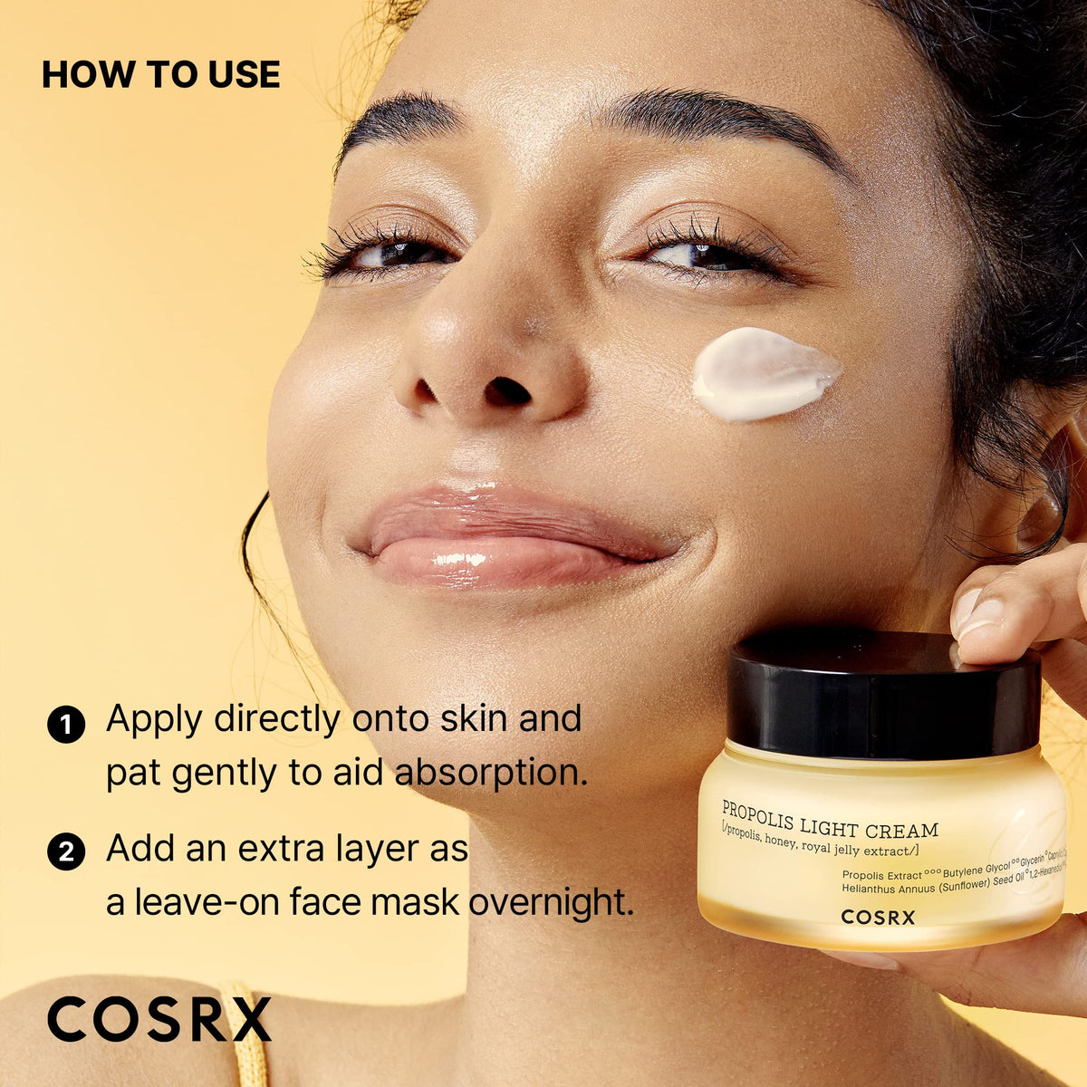 COSRX cream next to ruler showing 65ml scale for accurate sizing benefit