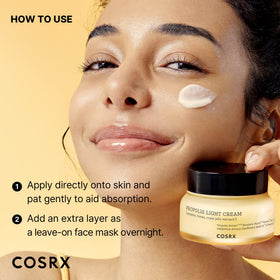 COSRX cream next to ruler showing 65ml scale for accurate sizing benefit
