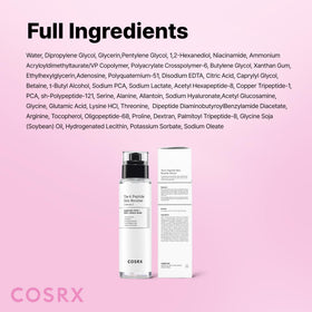COSRX bottle styled on vanity conveying minimalist routine and daily-use benefit