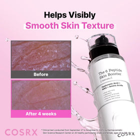 COSRX label close-up showing ingredient names and benefits on pump top