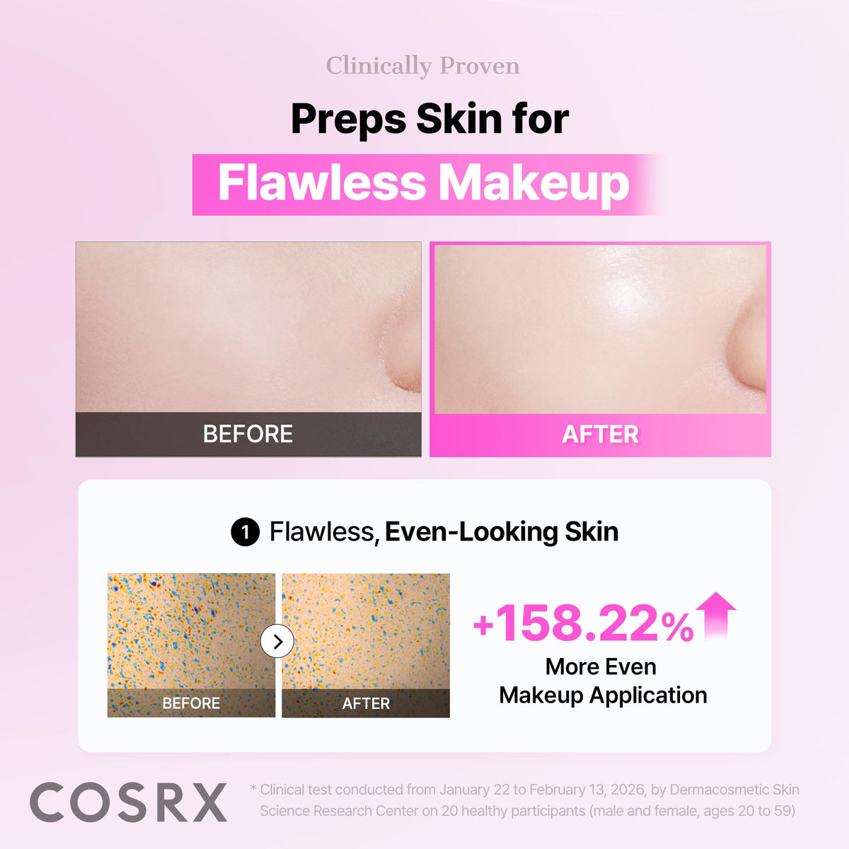 COSRX lightweight serum texture on hand illustrating fast absorption benefit