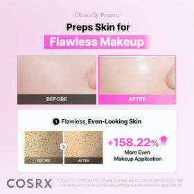 COSRX lightweight serum texture on hand illustrating fast absorption benefit