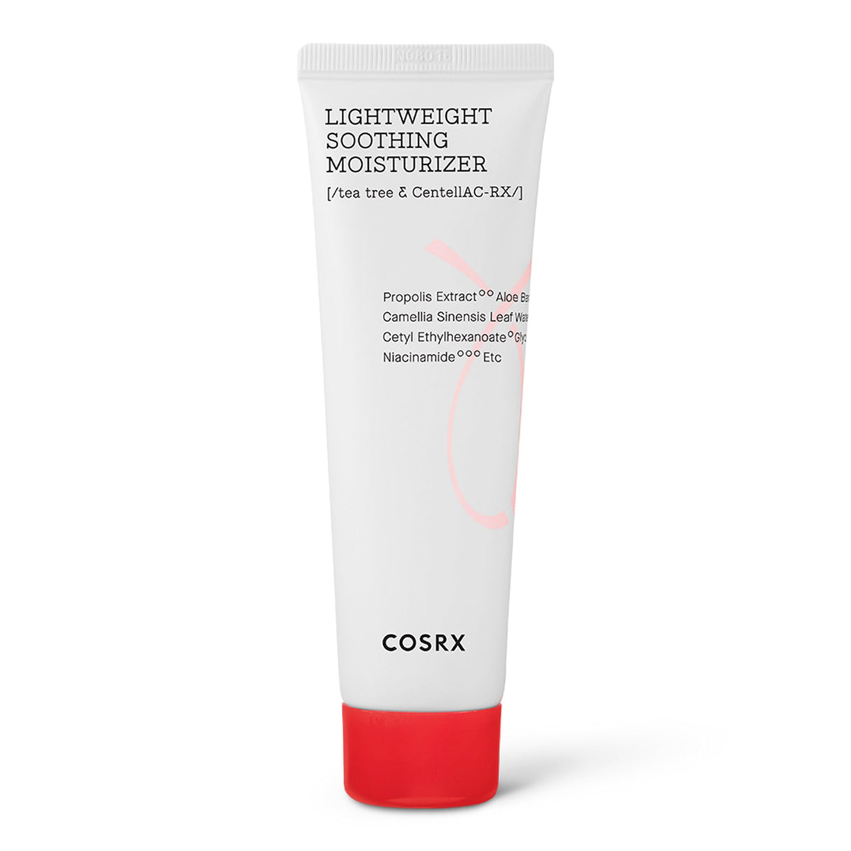 COSRX front packaging showing 80ml moisturizer, clear benefits for acne-prone skin