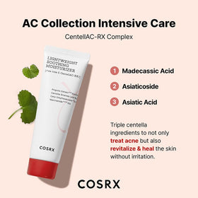 COSRX pump dispensing moisturizer amount for fast absorption and easy application
