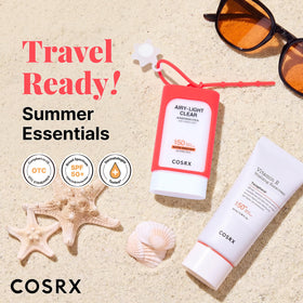 COSRX Airy Light sunscreen stick open to show glide-on applicator for mess-free reapplication
