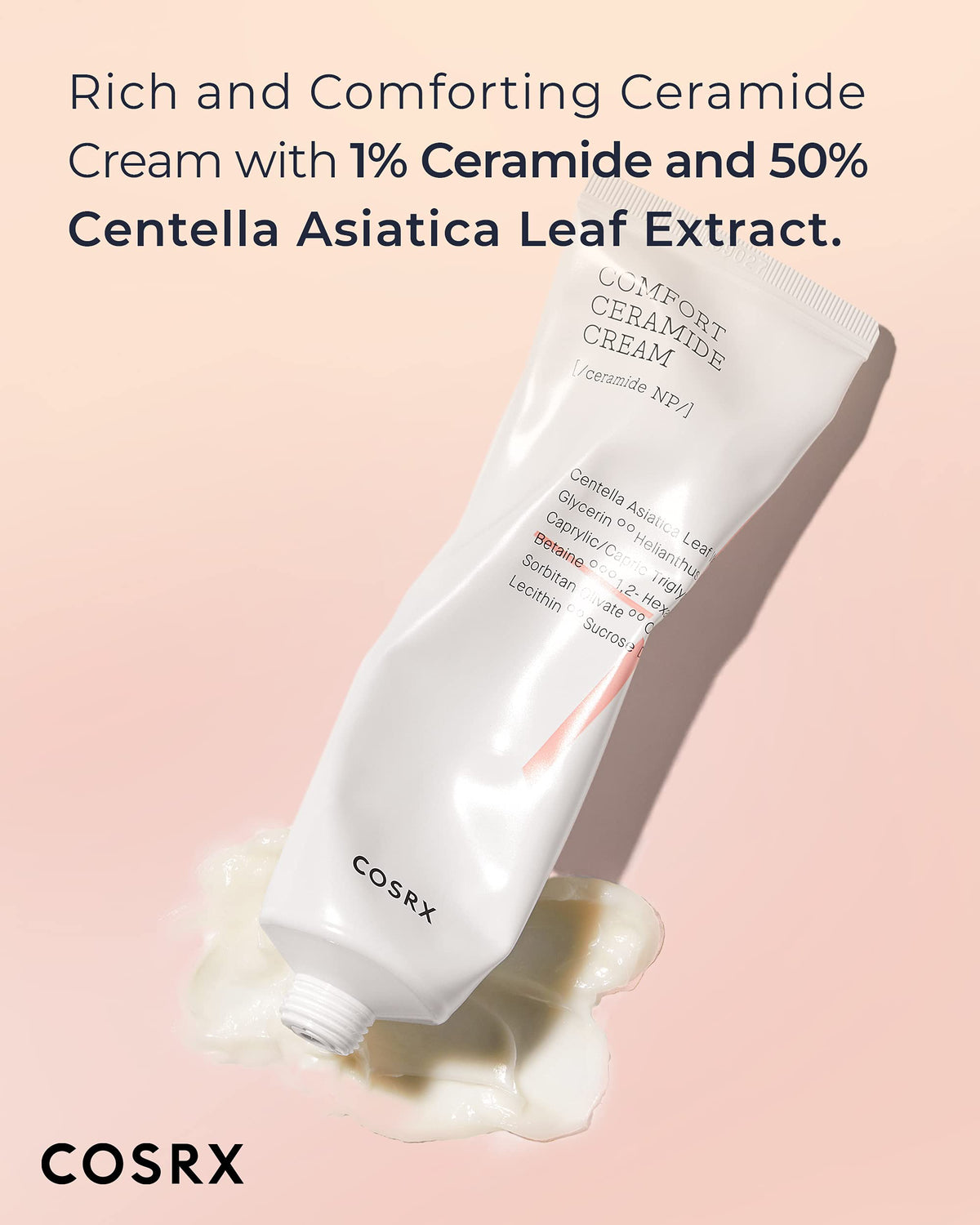 COSRX close-up of creamy matte texture demonstrating lightweight hydration and easy spread