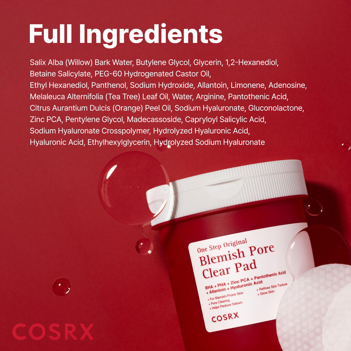 COSRX pads on bathroom counter conveying everyday routine convenience