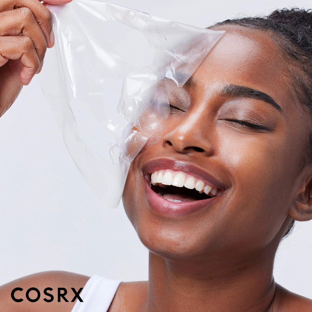 COSRX nighttime setting with mask on model showing overnight radiance