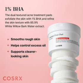 Close-up of COSRX embossed pad texture for effective dead skin removal