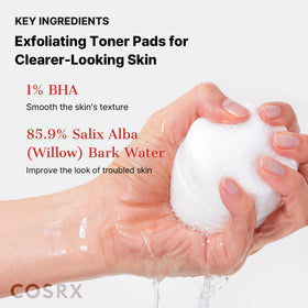 Detail of COSRX soft pad side for gentle toning and moisture delivery
