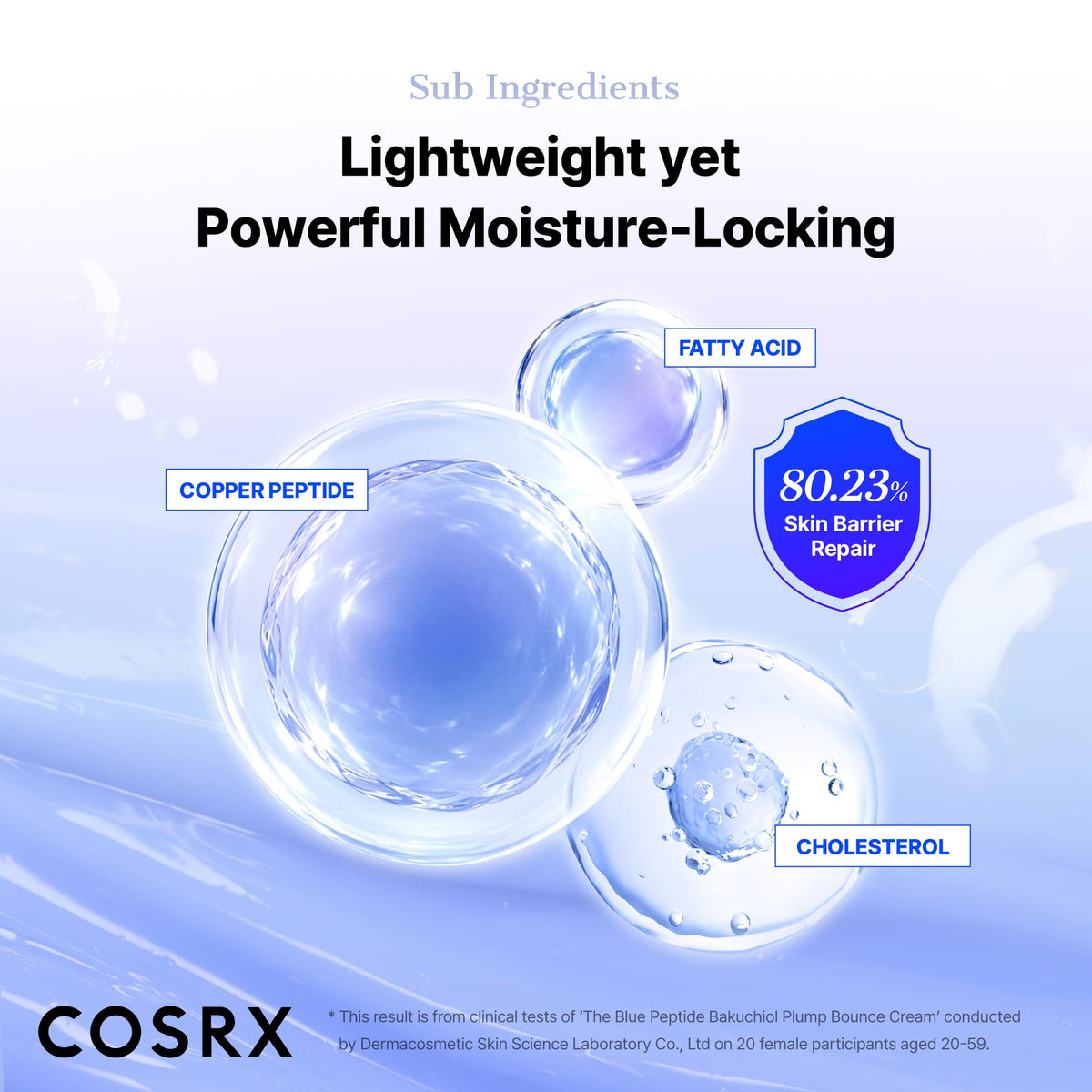 COSRX size comparison next to coin showing compact travel-friendly benefit