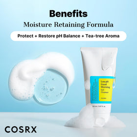 COSRX cleanser on bathroom shelf suggesting daily routine compatibility