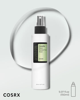 COSRX cap and nozzle detail showing reliable spray mechanism and controlled dispense benefit