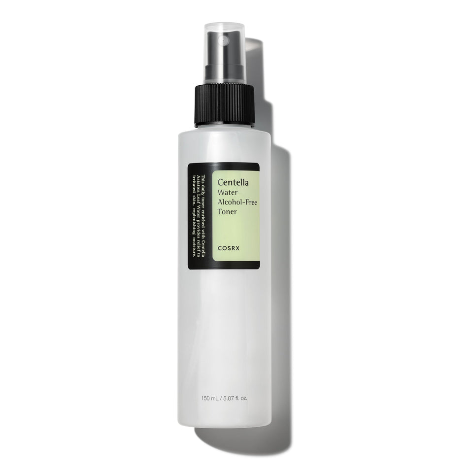 COSRX front packaging showing 150ml bottle and calming centella benefit