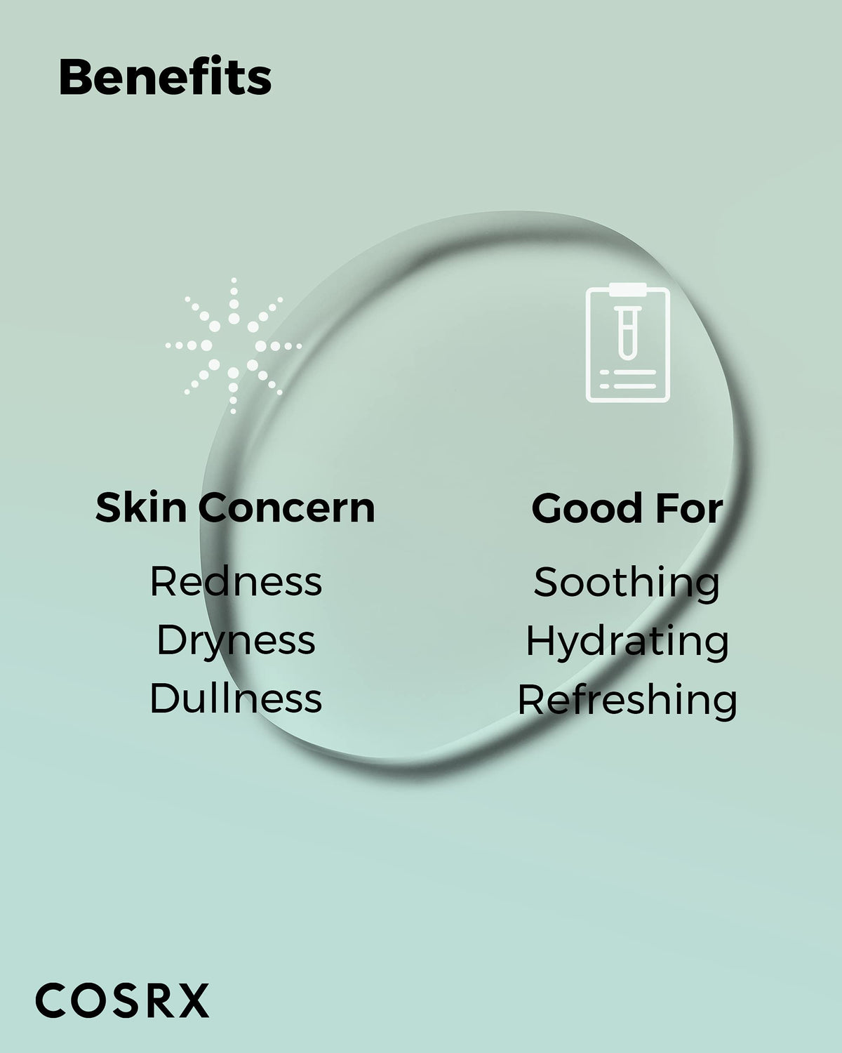 COSRX on bathroom shelf lifestyle styling for daily soothing routine benefit
