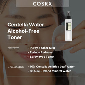 COSRX spray close-up delivering fine mist for hydration and even application