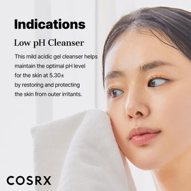 COSRX pump dispensing gentle lather for balanced, refreshed skin