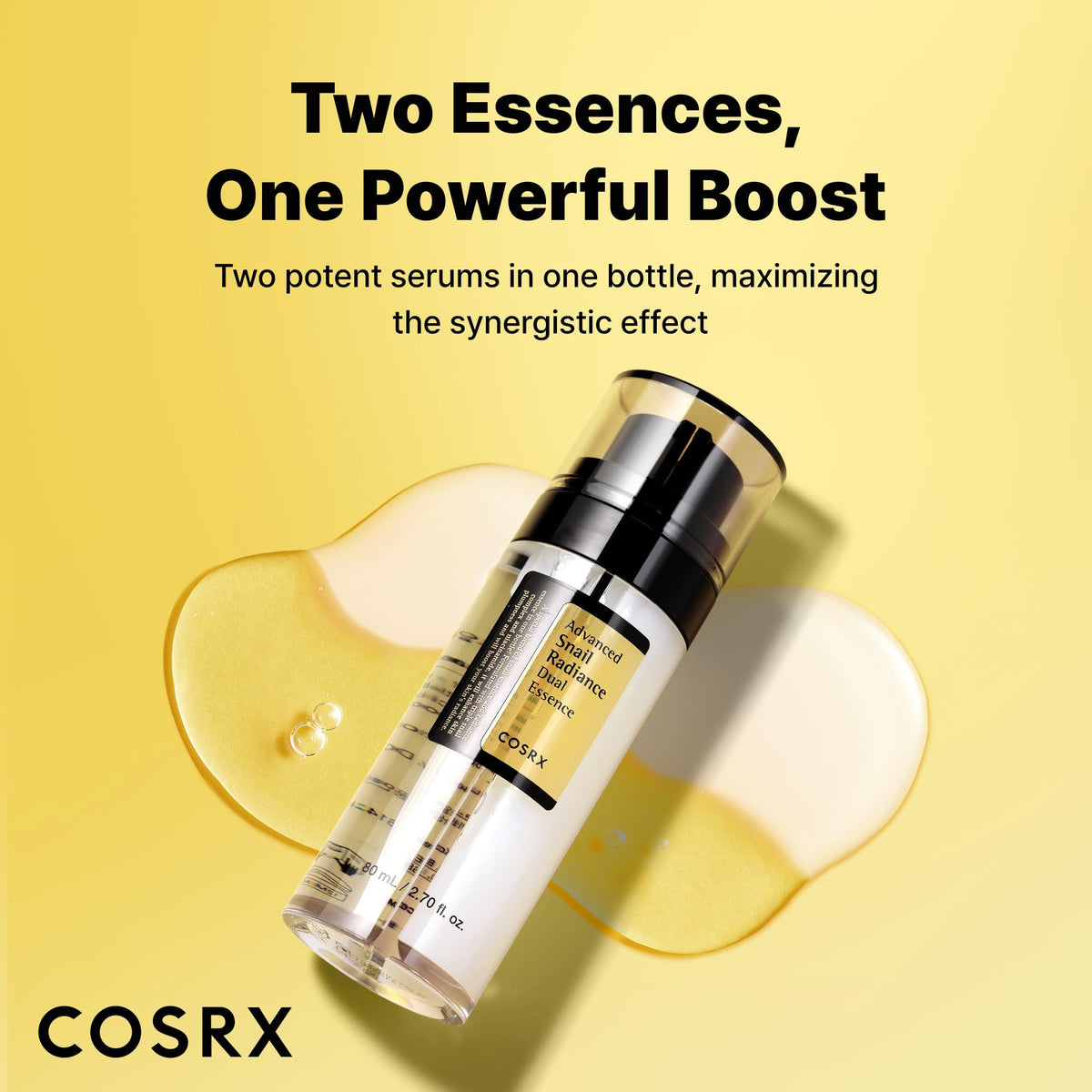 COSRX clear essence texture close-up demonstrating lightweight absorption