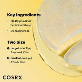 COSRX close-up of hydrogel patch texture highlighting hydrating gel