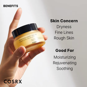 COSRX props with honey and royal jelly representing nourishing extracts benefit