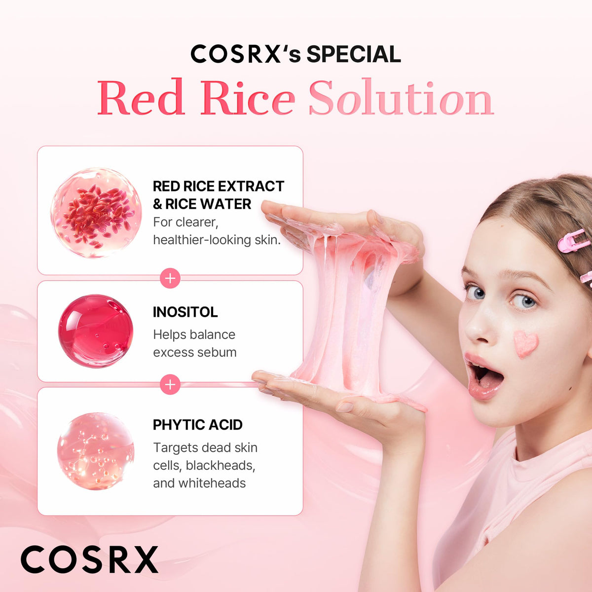 COSRX applied on dry skin as a mask for deeper pore cleansing