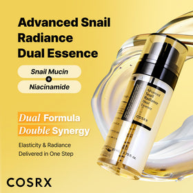 COSRX pump dispensing both essences together for easy one-step use